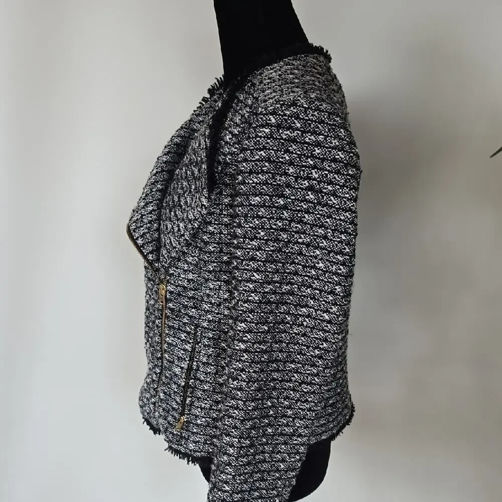 J. Crew Black and Gray Textured Blazer